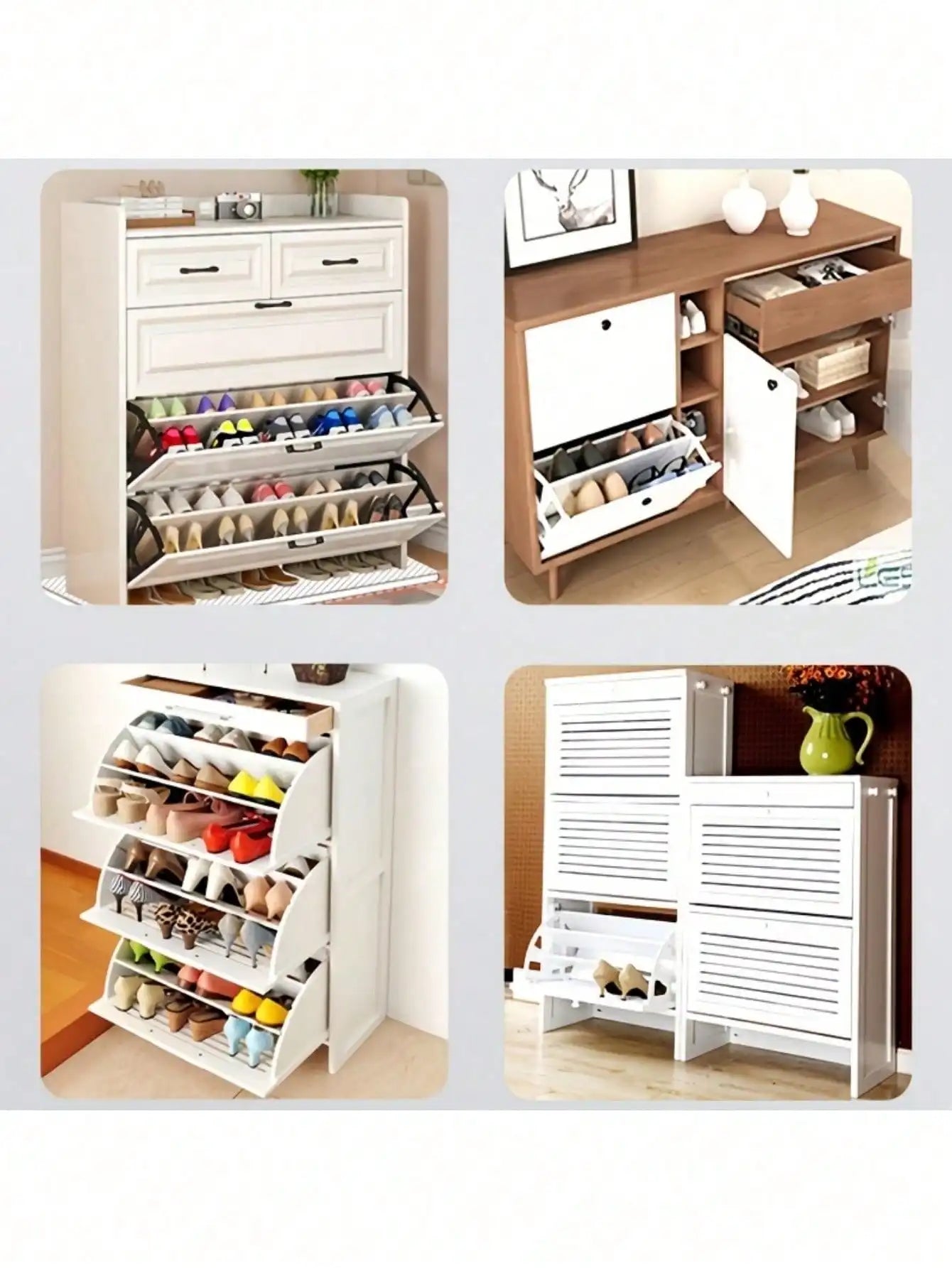 Double-Layer Rotating Shoe Cabinet