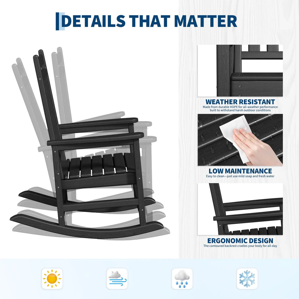 All Weather Resistant Furniture Rocking Chair